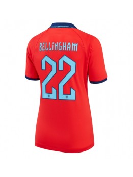 England Jude Bellingham #22 Replika Borta Kläder Dam VM 2022 Kortärmad